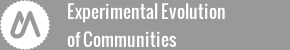 Experimental Evolution of Communities Logo